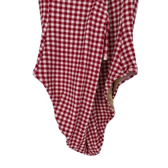Old Navy Red Gingham One Piece Swimsuit V Neck size 2X NWT - Picture 6 of 12